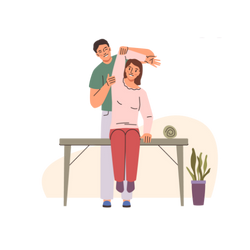pasion ilustración fisioterapeuta con paciente